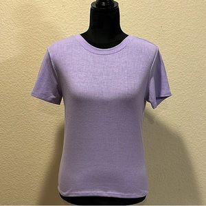 Purple Ribbed Shirt